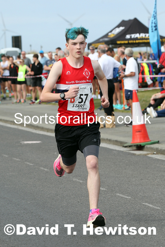 Senior mens 6 stage relay, 2021 Northern 6 and 4 Stage and Young Athletes Road Relays, Redcar. Photo: David T. Hewitson/Sports for All Pics
